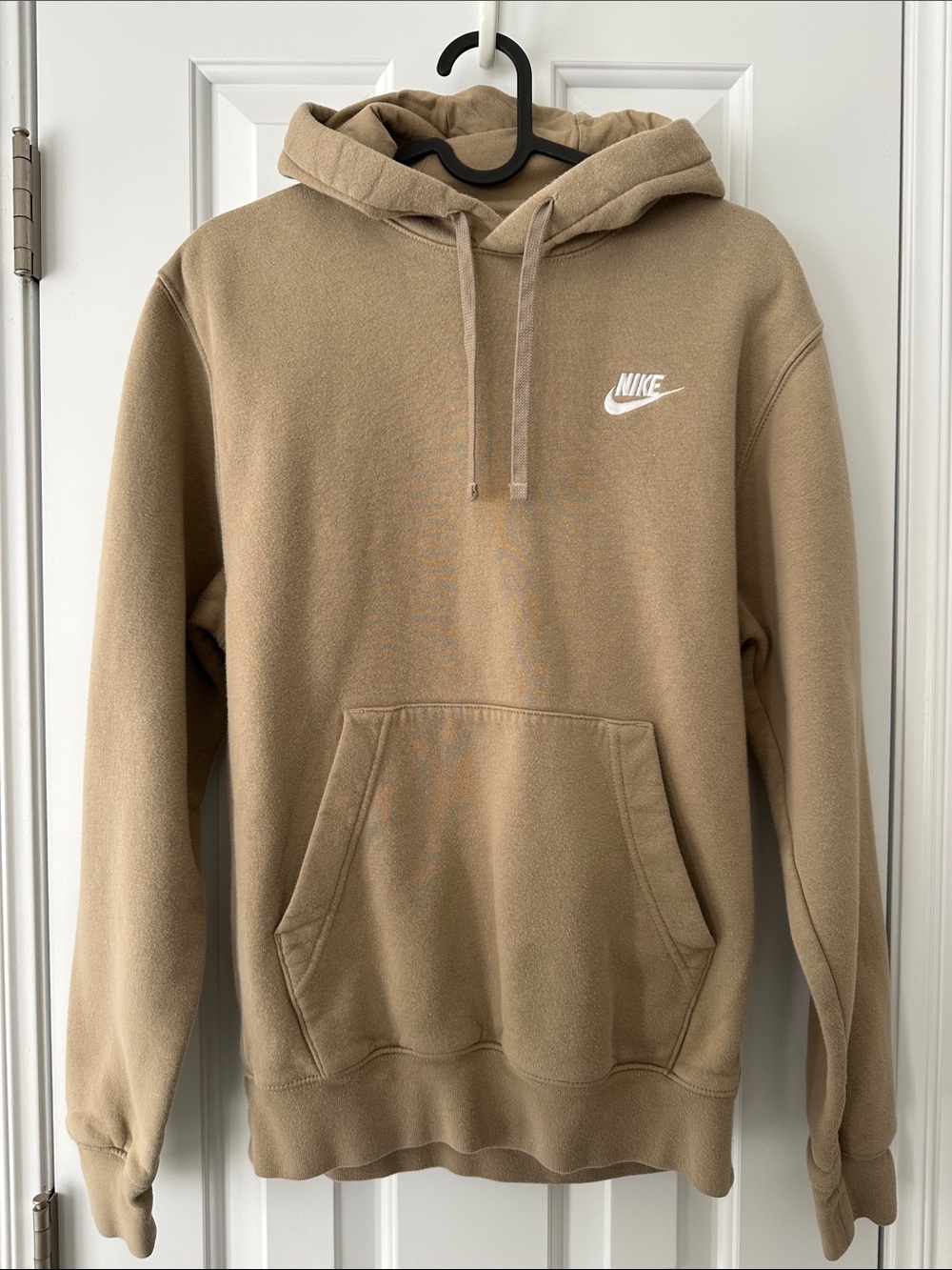 Nike Tan Pullover Hoodie with White Logo